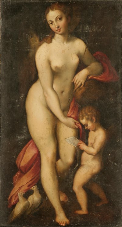 金星とキューピッド 作： Antonio da Correggio